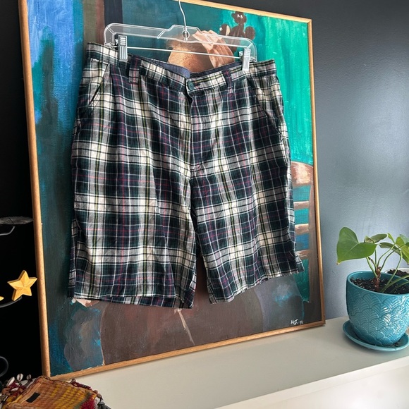 Denver Hayes Black and White Plaid Men's Shorts 36 - Picture 6 of 16